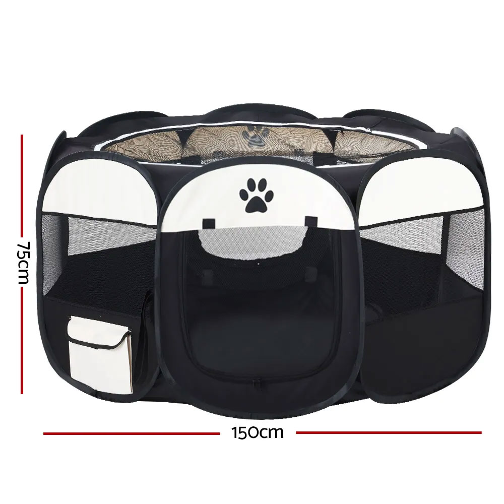Pet Dog Cat Rabbit Guinea Pig Playpen Portable 3XL Grey - Image 2