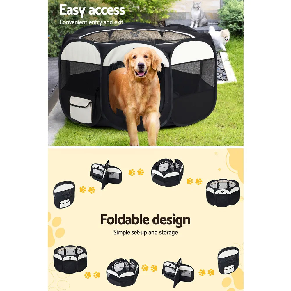 Pet Dog Cat Rabbit Guinea Pig Playpen Portable 3XL Grey - Image 4