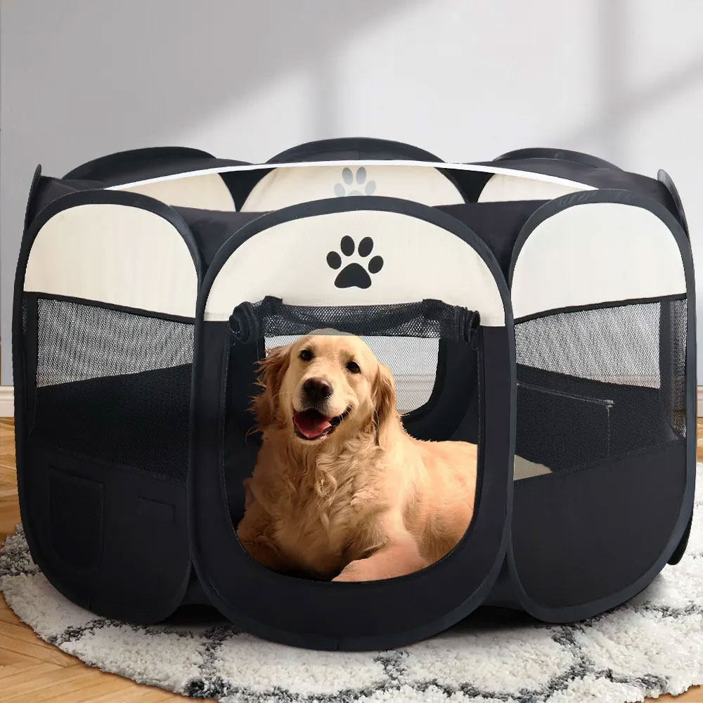 Pet Dog Cat Rabbit Guinea Pig Playpen Portable 3XL Grey - Image 6