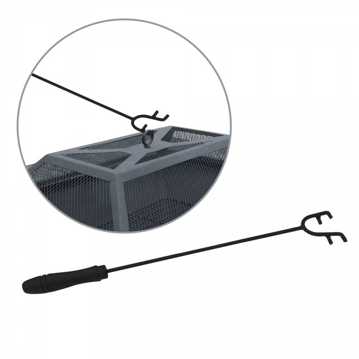 4-in-1 Fire Pit BBQ 94 x 71cm - Image 8