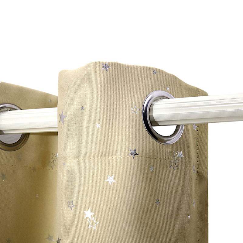 Blockout Eyelet Star Curtains Latte - Image 6