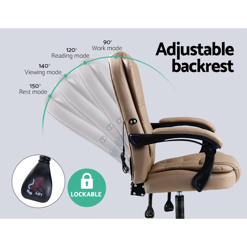 Executive Massage Office Chair Espresso - Image 4