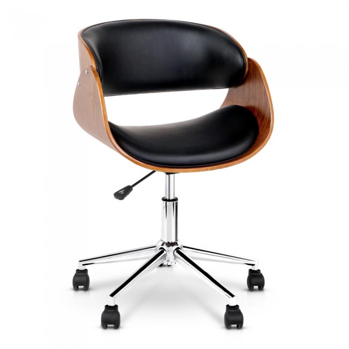 Executive Wooden Office Chair Black Model 2