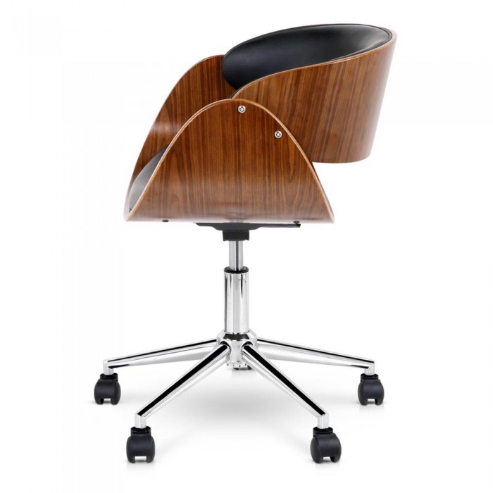 Executive Wooden Office Chair Black Model 2 - Image 5