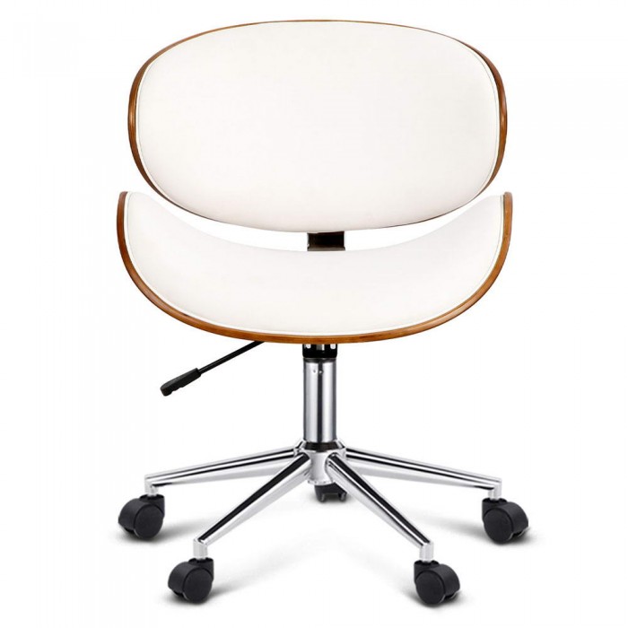 Executive Wooden Office Chair White - Image 3