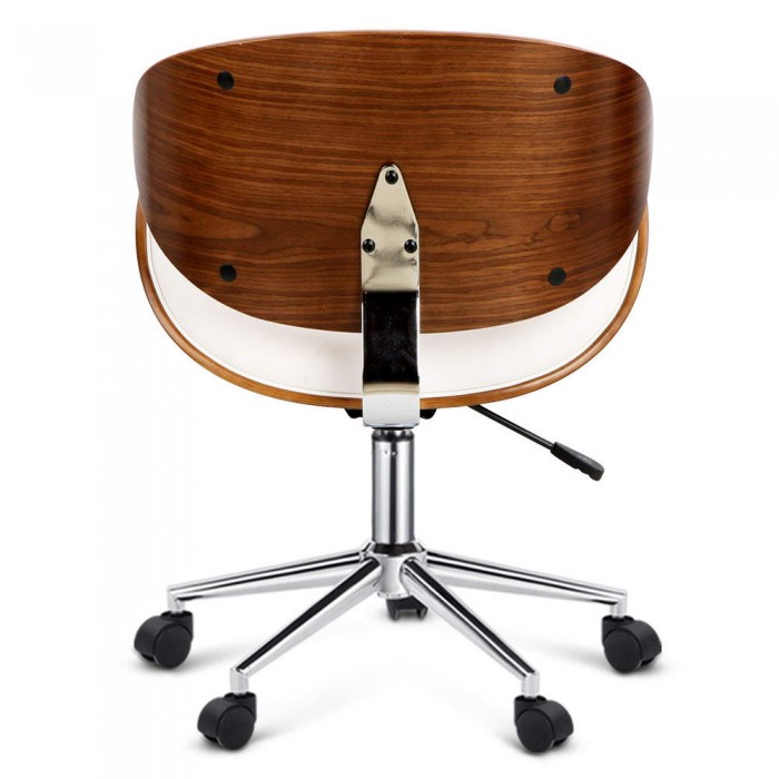 Executive Wooden Office Chair White - Image 4