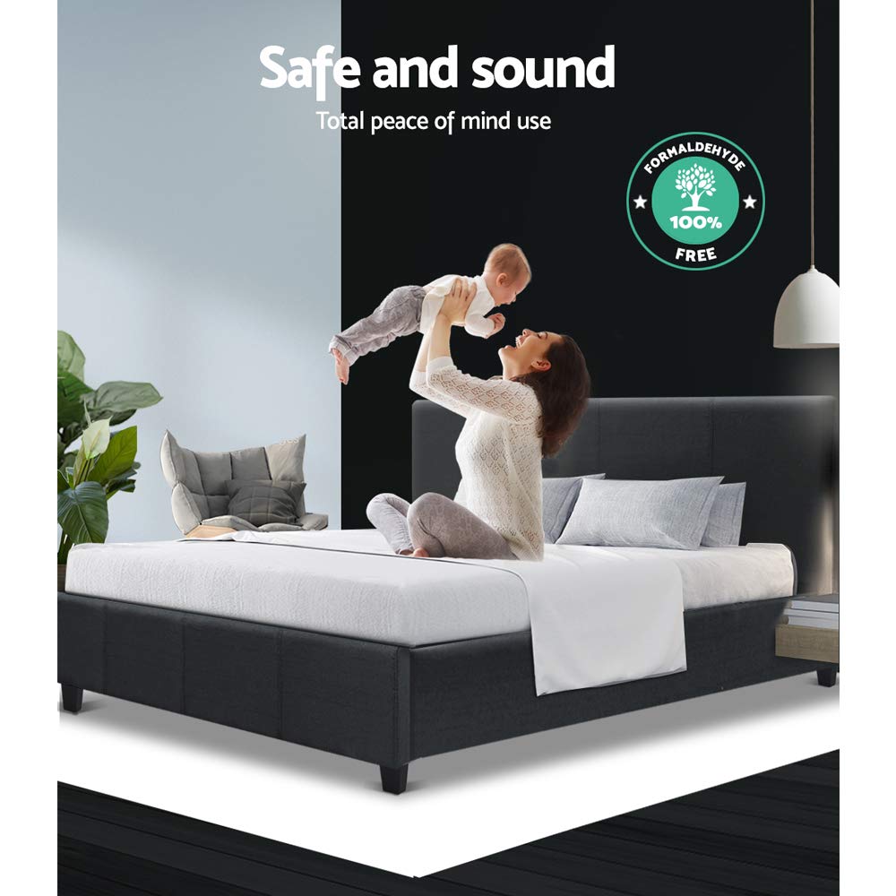 Fabric Bed Frame Neo Charcoal - Image 3