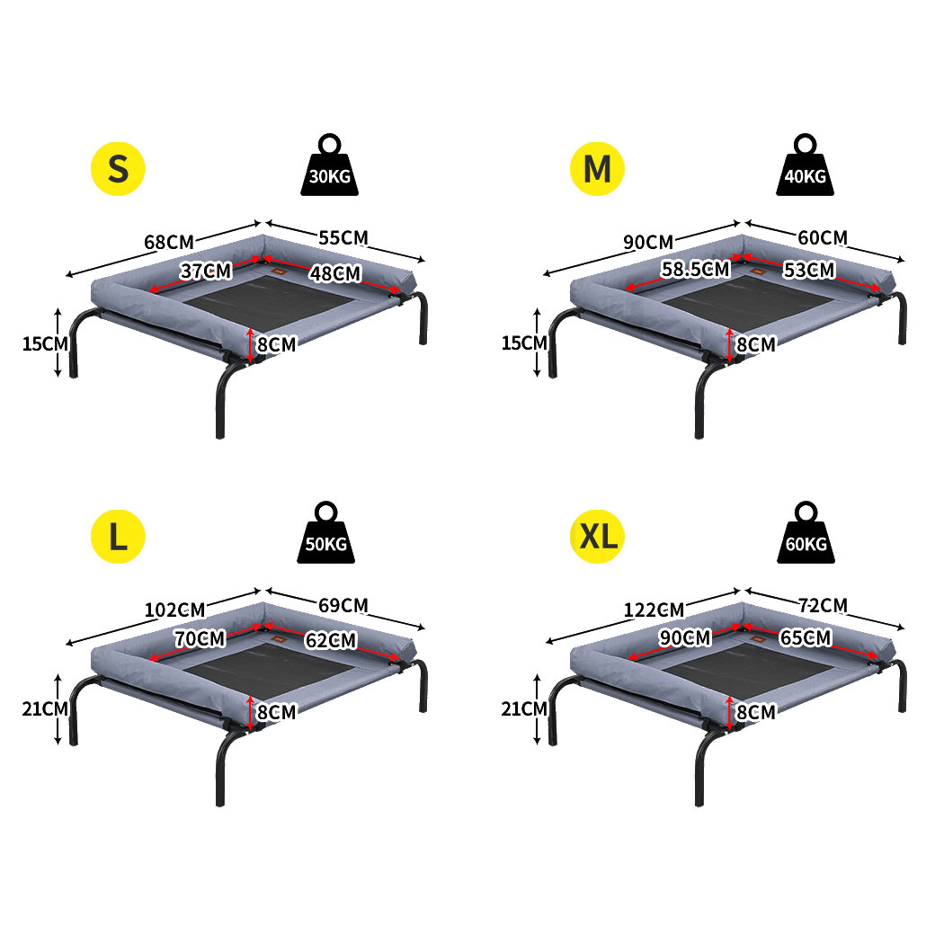 Pet Dog Cat Bed Trampoline Hammock Blue - Image 2