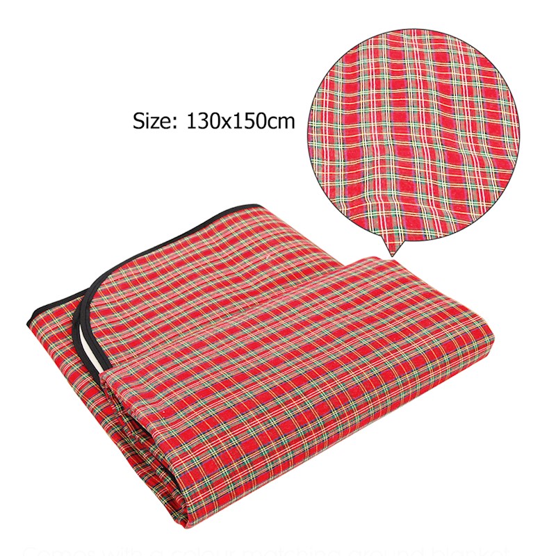 Picnic Basket 4 Person Wicker With Cooler Bag & Blanket Style 3 - Image 4