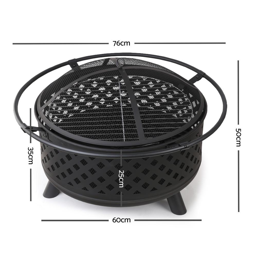 Portable Fire Pit BBQ 30 inches - Image 2