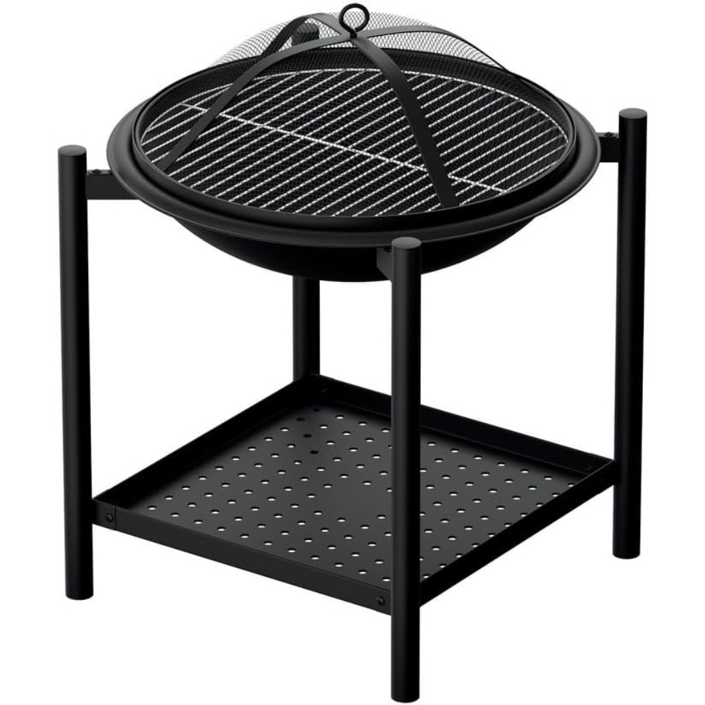 Portable Fire Pit BBQ 55 x 70cm With Stand
