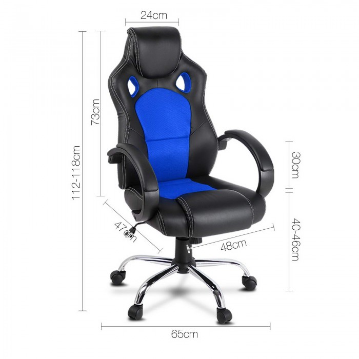 Racer Office Chair Maverick Black & Blue - Image 2