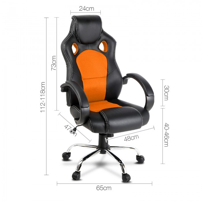 Racer Office Chair Maverick Black & Orange - Image 2