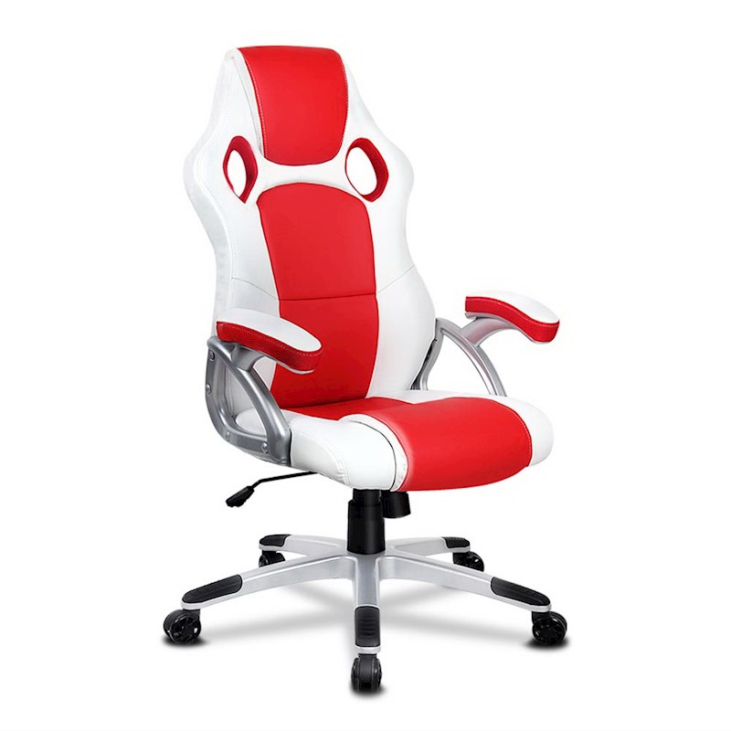Racer Office Chair White & Red