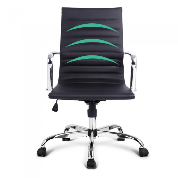 Replica Eames Mid Back Office Chair Black - Image 5