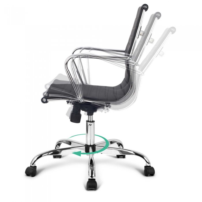 Replica Eames Mid Back Office Chair Black - Image 4