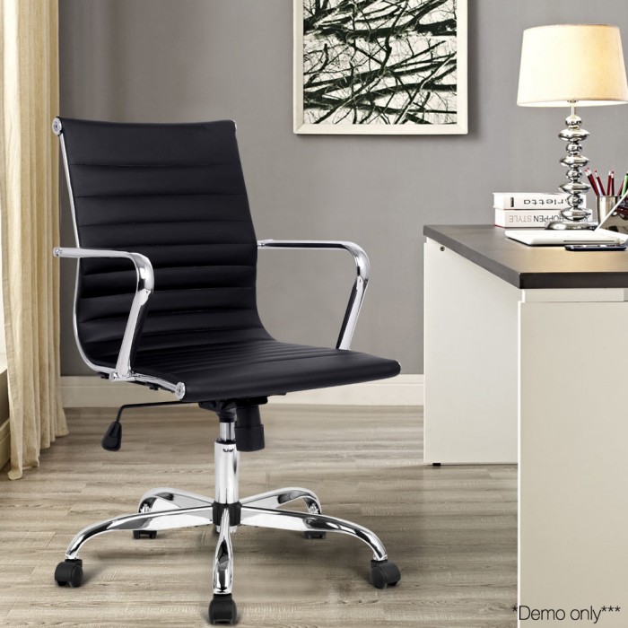 Replica Eames Mid Back Office Chair Black - Image 6