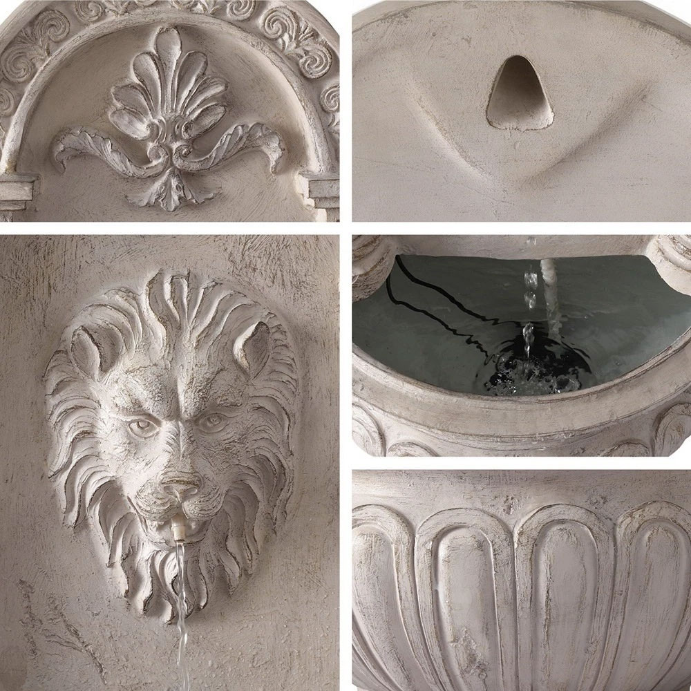 Solar Fountain Wall Feature Lion - Image 6