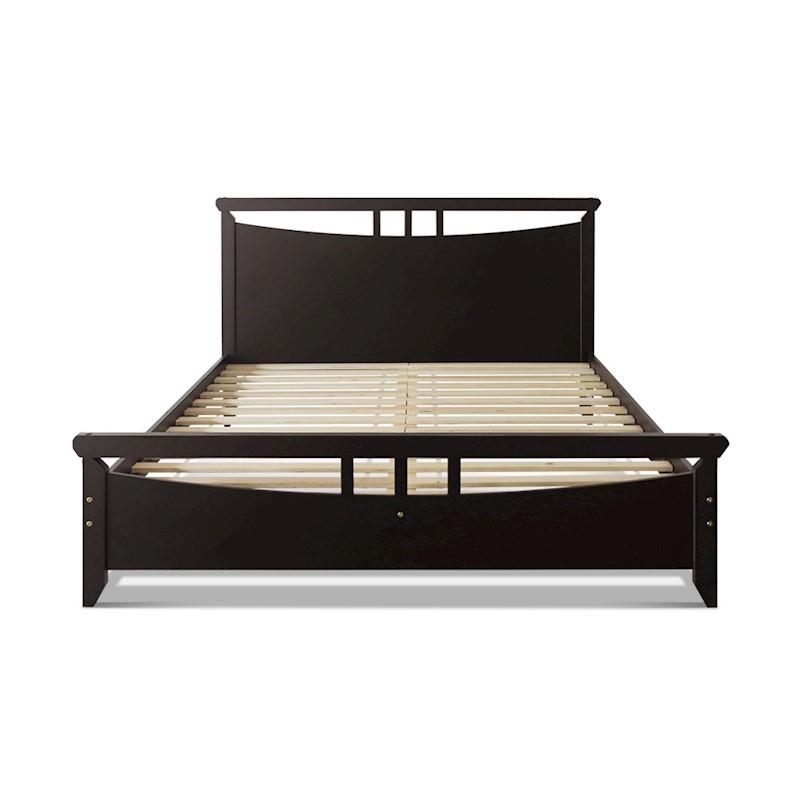 Timber Bed Frame Walle Dark Cherry - Image 3