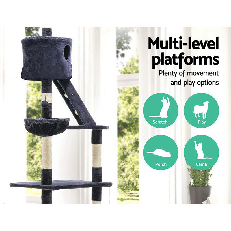 Cat Kitten Toy 260cm Scratching Tree Blue - Image 4