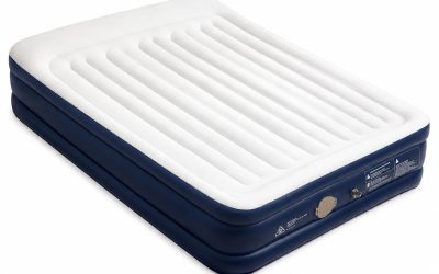 Air Bed 46cm Navy with Built-in Pump Double